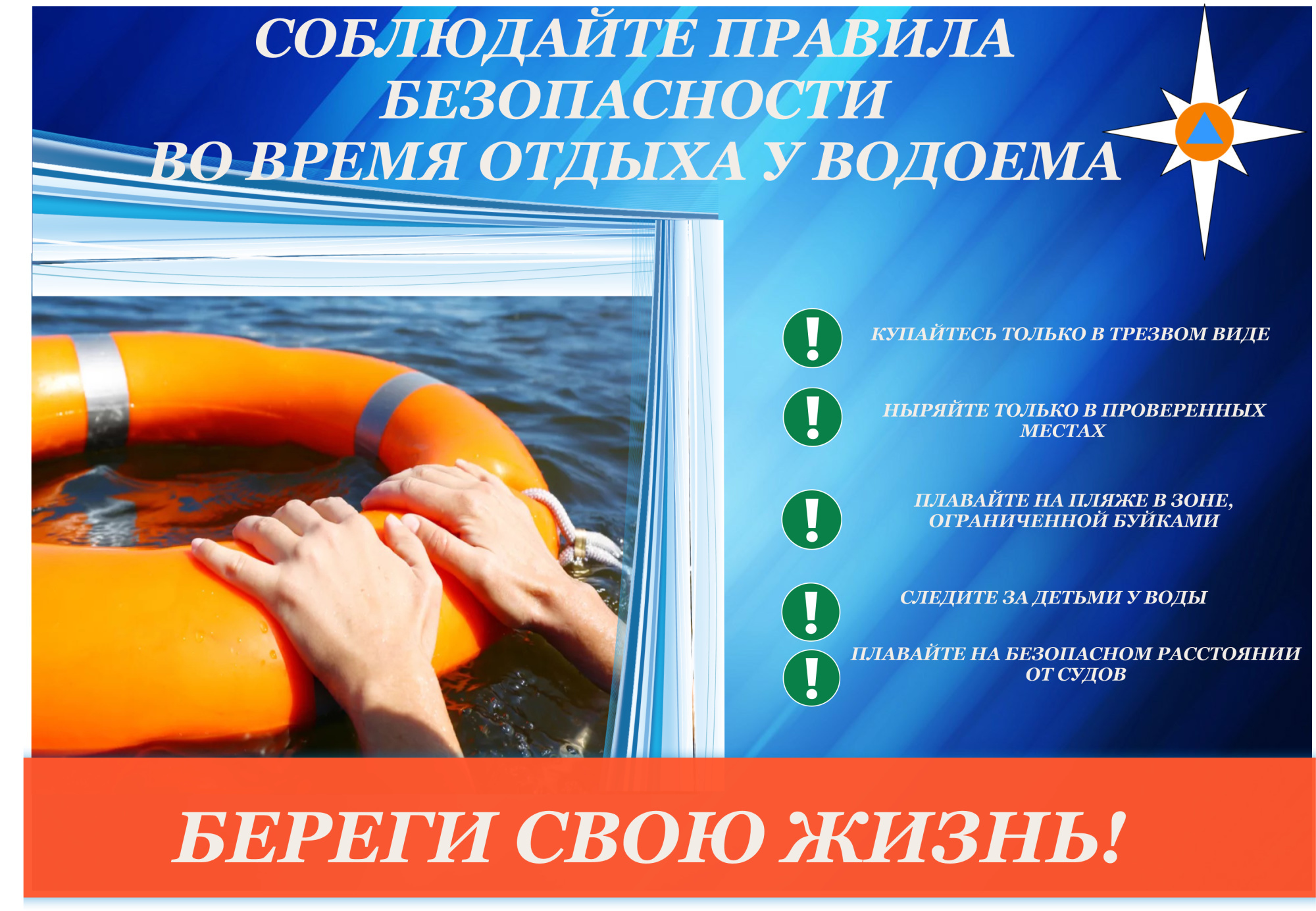 Правила безопасности у водоема.